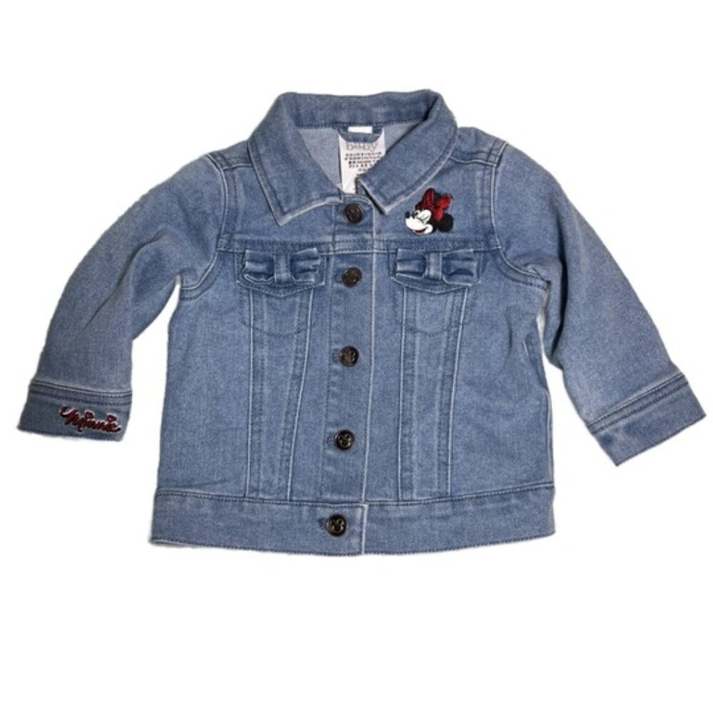 Disney Minnie Mouse Jean Jacket Girls Size 6 - 9 Months New With Tags